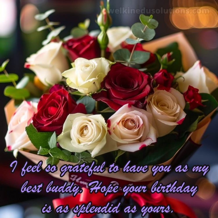Heart touching birthday wishes for best friend girl picture roses gratis